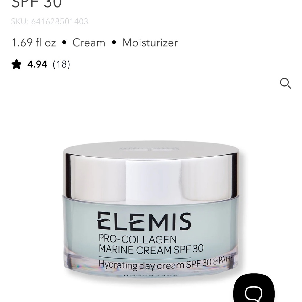 ELEMIS Pro-Collagen Marine Cream SPF 30 - Silver and Blue Packaging exp 2027 - Picture 4 of 4